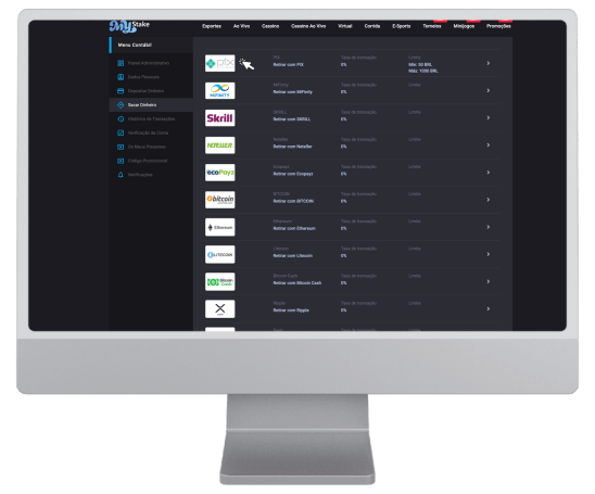 Os diferentes métodos de pagamento da Mystake