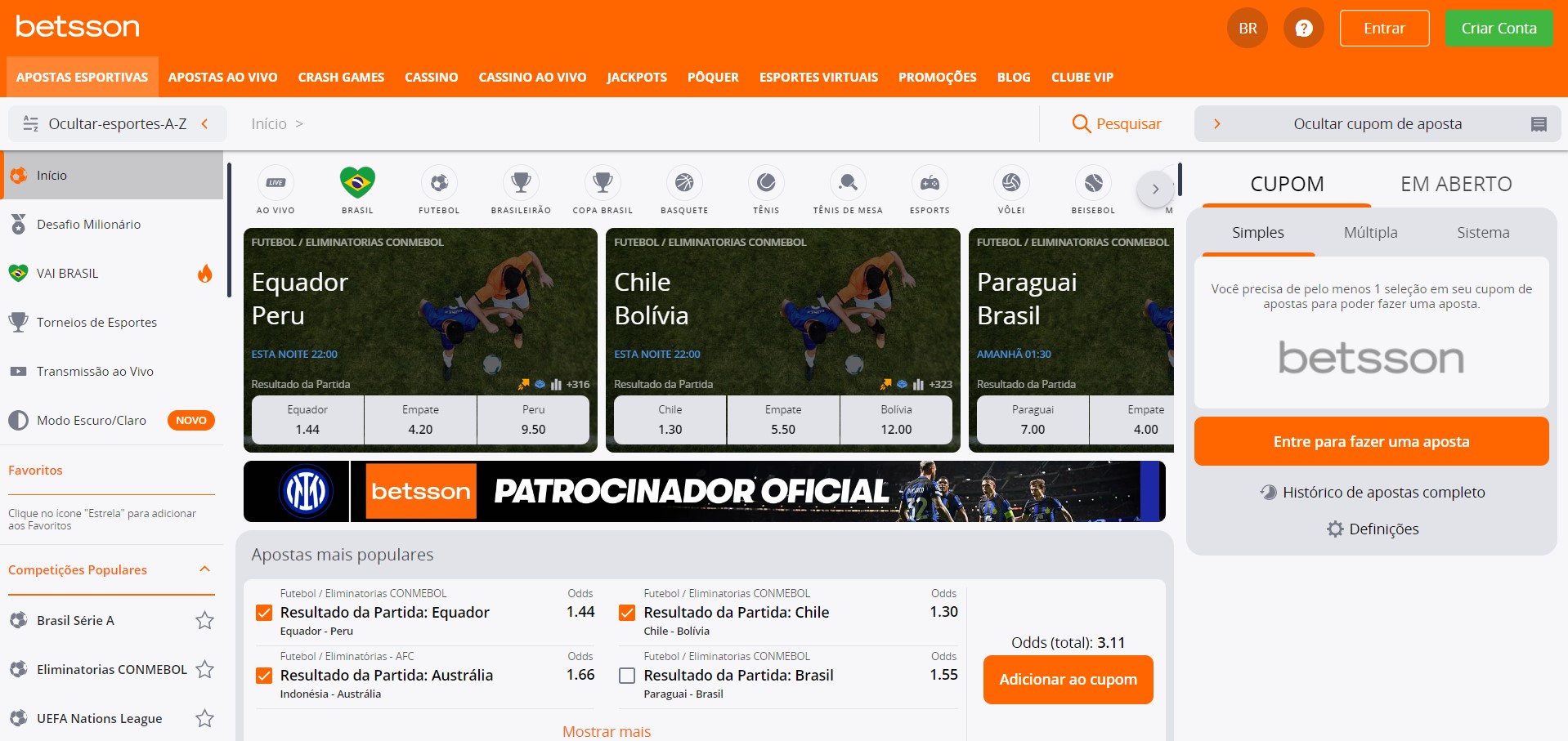 Apostas Esportivas Betsson